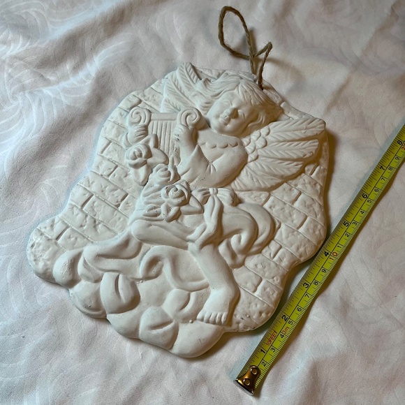NWT-DIY Craft-Set of 3 Ceramic Bisque Angel Wall Cherubs Decor– Ready to Paint - Picture 9 of 11